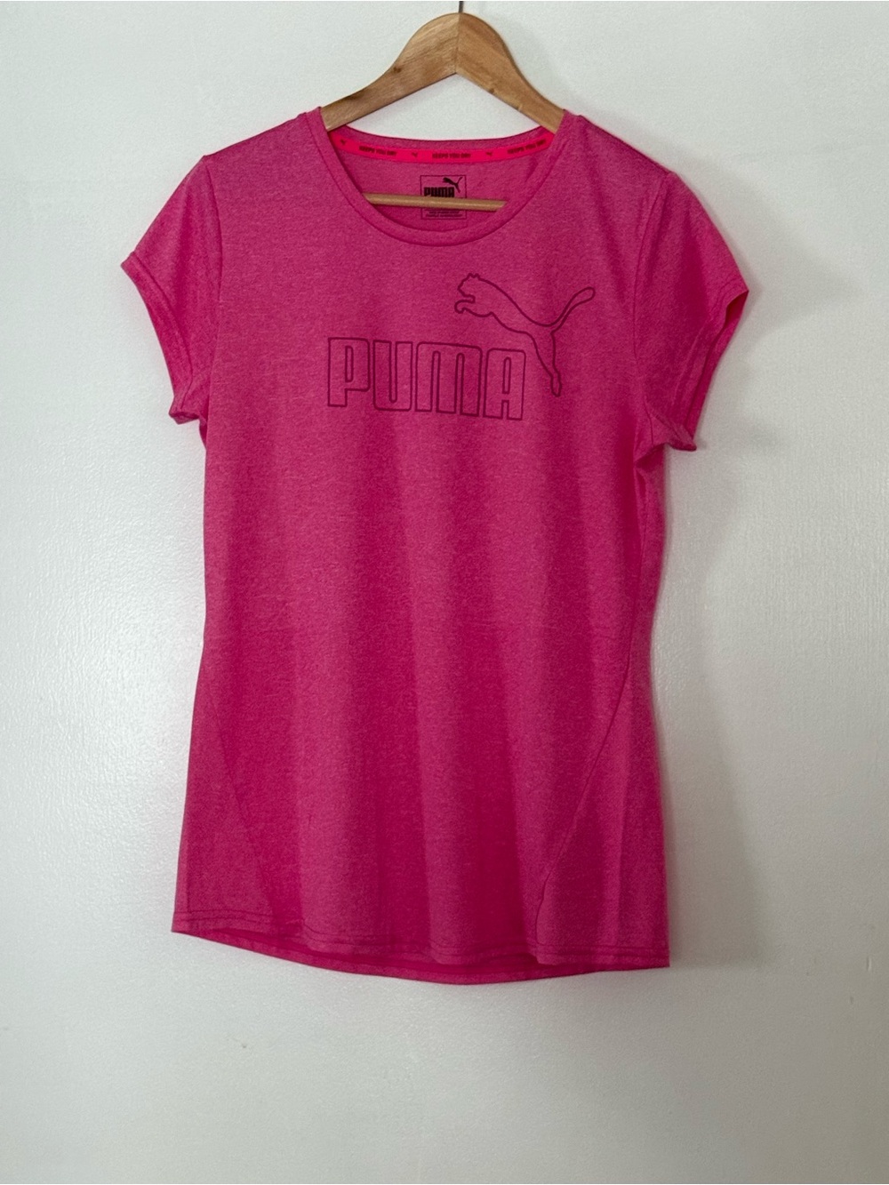 Puma Women’s Hot Pink Short Sleeve Logo Tee